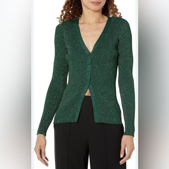 Astr Sweaters - NWOT ASTR The Label Maude Metallic Button Down Sweater - Size XS